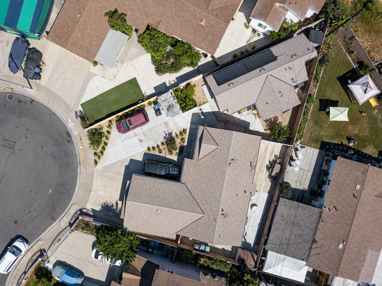 Aerial view of residential property